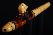Yellow Cedar Burl Native American Flute, Minor, Mid G-4, #F2I